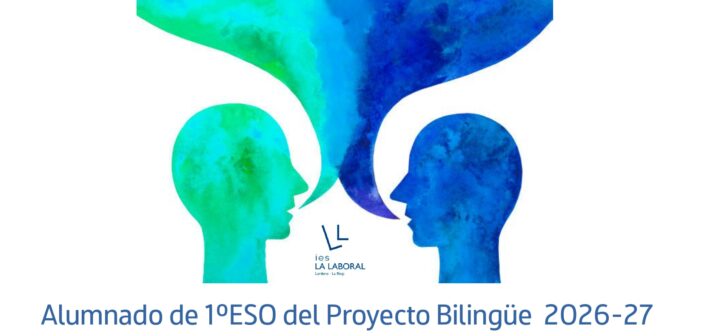 Alumnado de 1º ESO admitido en el Proyecto Bilingüe 2026-2027